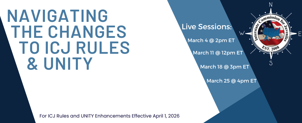 Navigating the changes to ICJ Rules and Unity. Live sessions offered each Wednesday in March